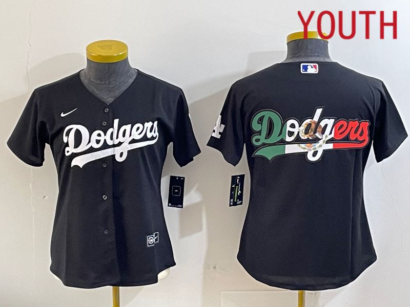 Youth Los Angeles Dodgers Blank Black Game 2024 Nike MLB Jersey style 11212